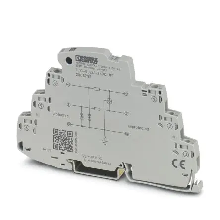 Produktfoto 1 von Phoenix Contact, Überspannungsschutz, 140 V DIN-Hutschiene Surge Protection Device TTC