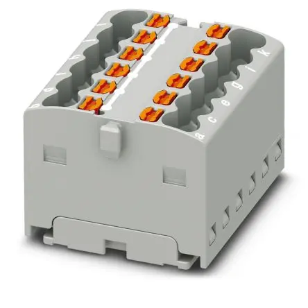 Produktfoto 1 von Phoenix Contact Verteilerblock 12-polig / 450V 17.5A, Polyamid Grau, IP20