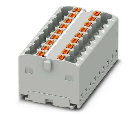 Produktfoto 1 von Phoenix Contact Verteilerblock 18-polig / 450V 17.5A, Polyamid Grau, IP20