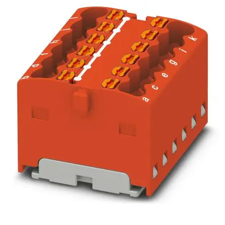 Produktfoto 1 von Phoenix Contact Verteilerblock 12-polig / 450V 17.5A, Polyamid Rot, IP20