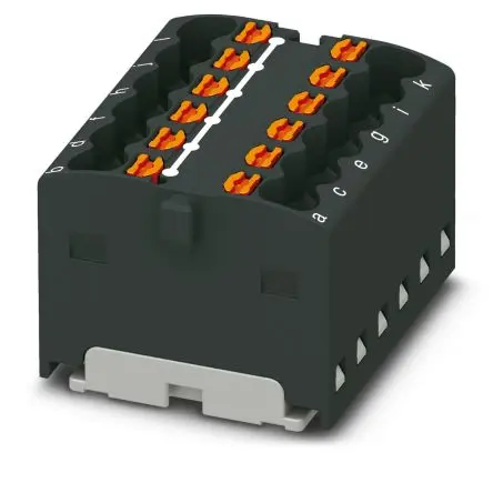Produktfoto 1 von Phoenix Contact Verteilerblock 12-polig / 450V 17.5A, Polyamid Schwarz, IP20