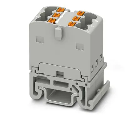 Produktfoto 1 von Phoenix Contact Verteilerblock 6-polig / 500V 17.5A, Polyamid Grau, IP20