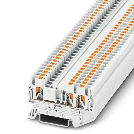 Produktfoto 1 von Phoenix Contact PT 2.5-TWIN WH Anschlussklemmenblock für Durchkontaktierung 1 Weiß, 4mm², 800V Einsteck-Anschluss