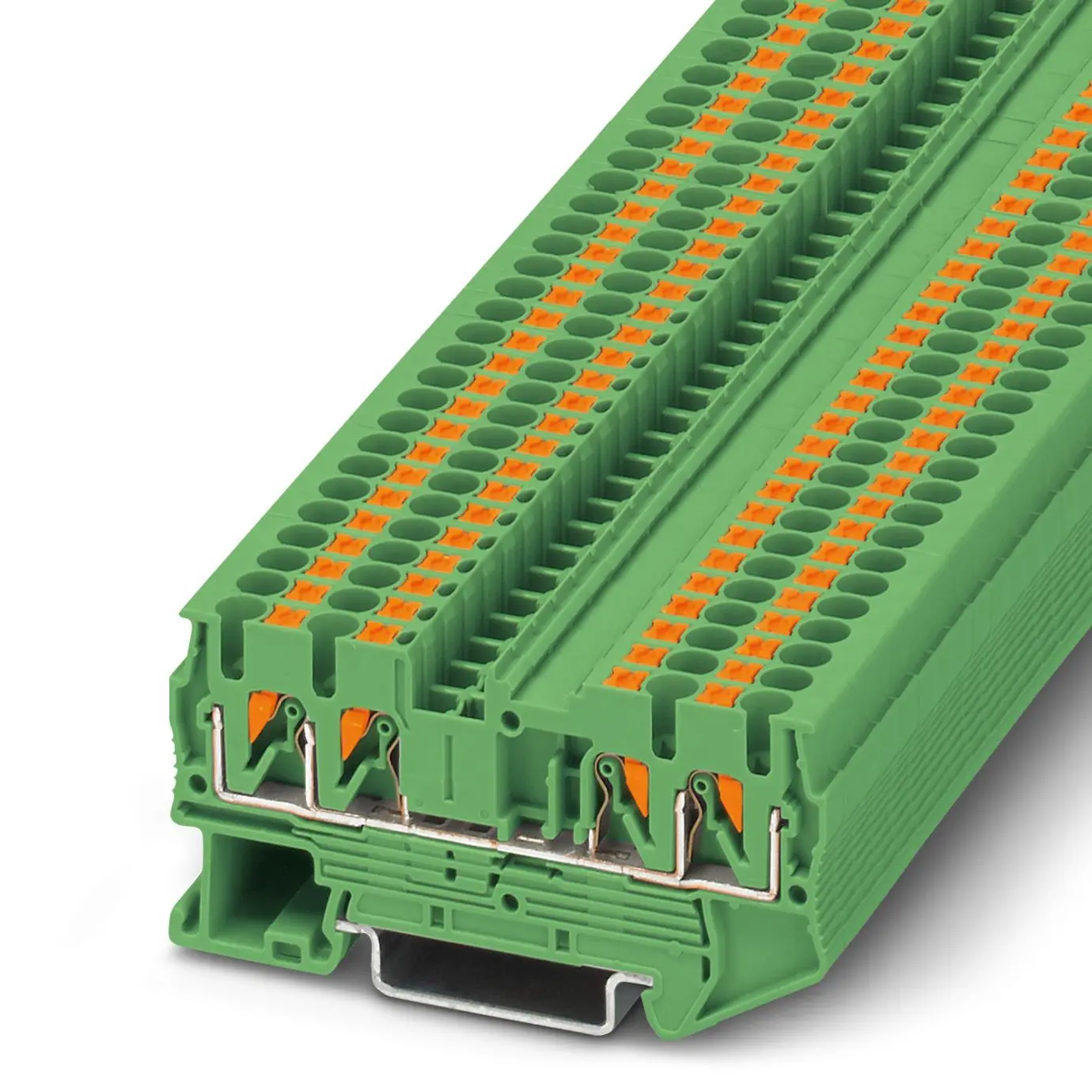 Produktfoto 1 von Phoenix Contact PT 2 Bauteil-Anschlussklemmenblock 1 Grün, 4 mm², 800 V Einsteck-Anschluss IECEx/ATEX