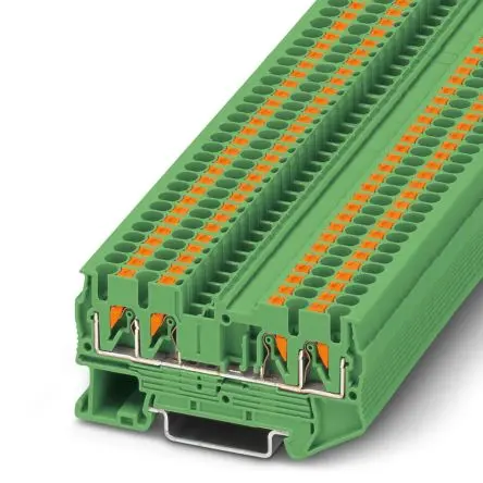 Produktfoto 1 von Phoenix Contact PT 2 Anschlussklemmenblock für Durchkontaktierung 1 Grün, 4mm², 800V Einsteck-Anschluss IECEx/ATEX