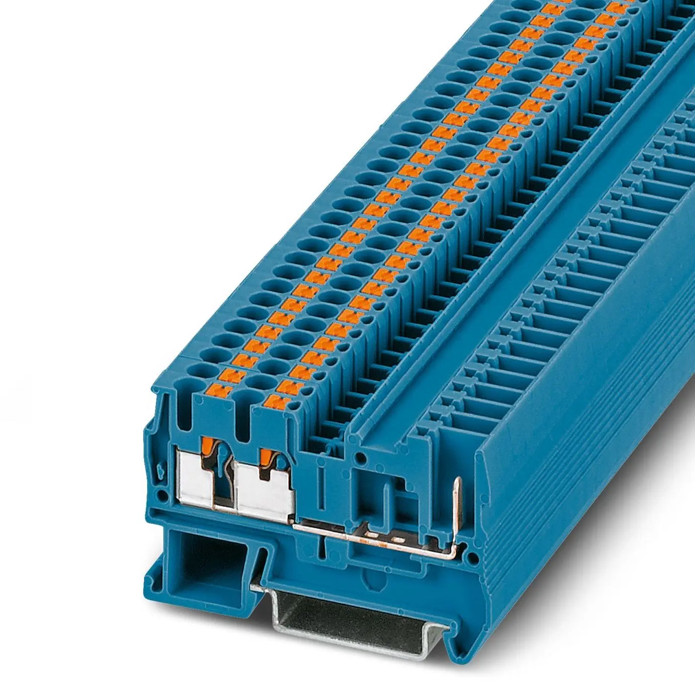Produktfoto 1 von Phoenix Contact PT 2 Bauteil-Anschlussklemmenblock 1 Blau, 4 mm², 500 V Einsteck-Anschluss