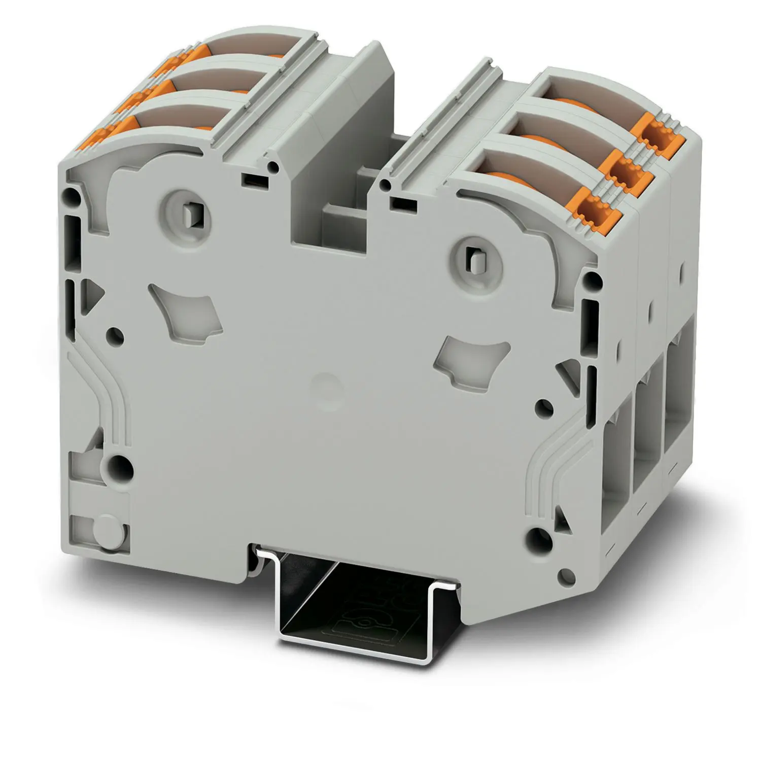 Produktfoto 1 von Phoenix Contact PTPOWER 35 Bauteil-Anschlussklemmenblock 1 Grau, 35 mm², 1 kV Einsteck-Anschluss