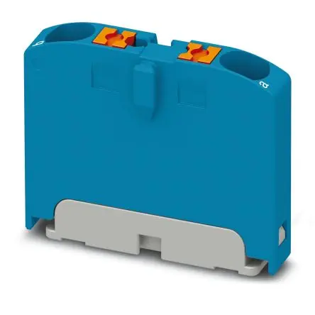Produktfoto 1 von Phoenix Contact Verteilerblock 2-polig / 690V 24A, Polyamid Blau, IP20