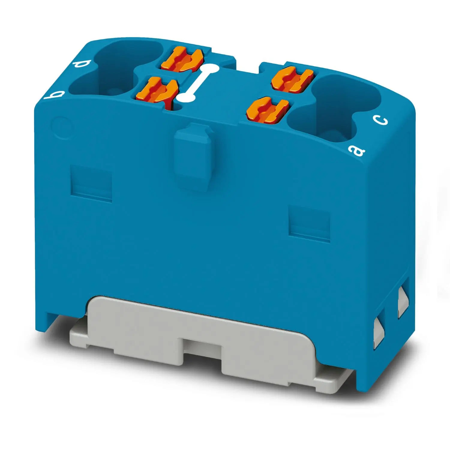 Produktfoto 1 von Phoenix Contact Verteilerblock 4-polig / 450 V 17.5A, Polyamid Blau, IP20
