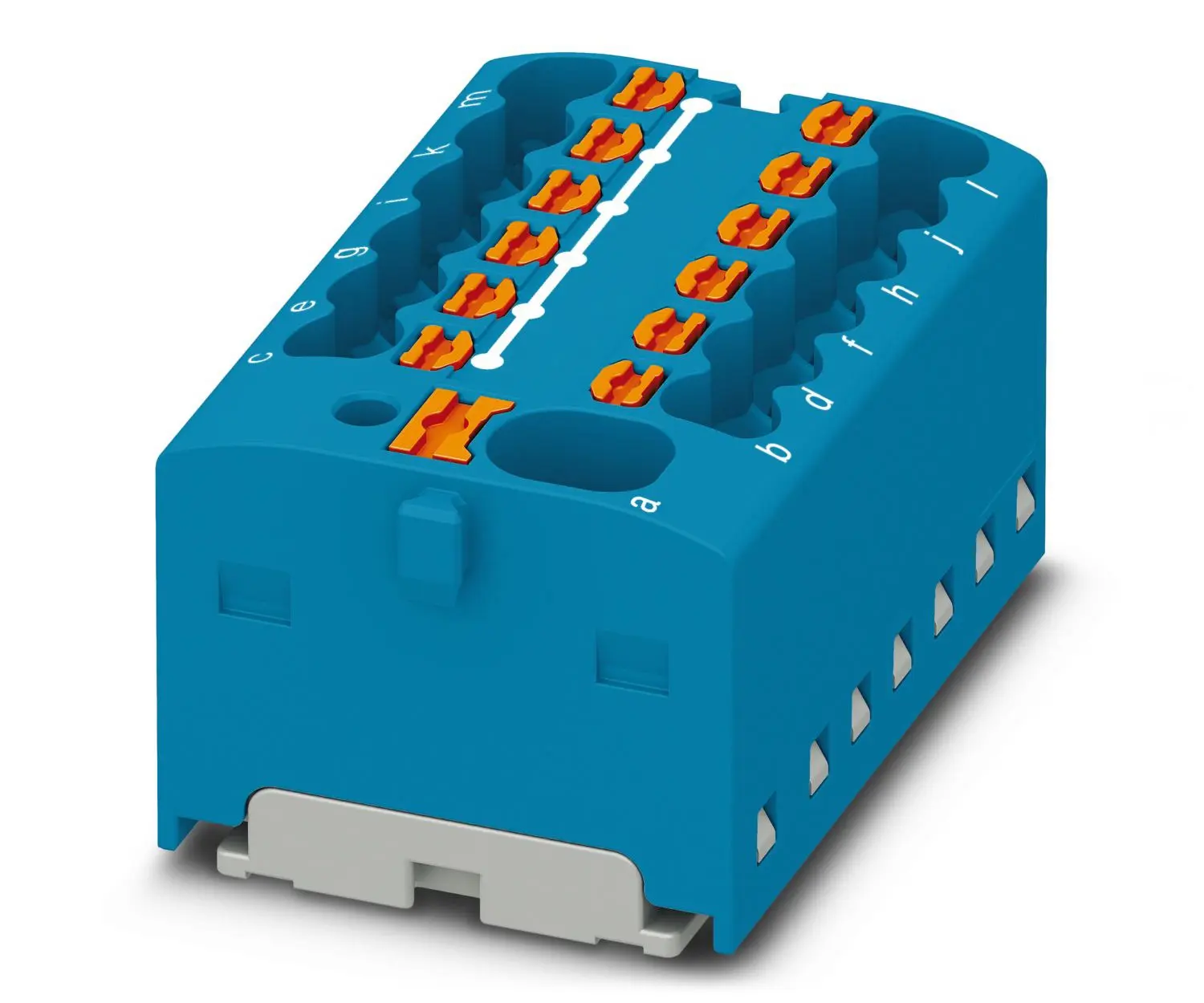 Produktfoto 1 von Phoenix Contact Verteilerblock 13-polig / 450 V 17.5A, Polyamid Blau, IP20
