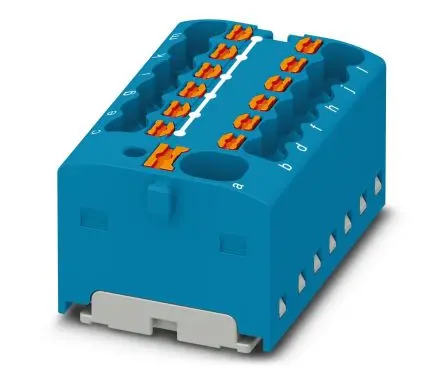 Produktfoto 1 von Phoenix Contact Verteilerblock 13-polig / 450V 17.5A, Polyamid Blau, IP20