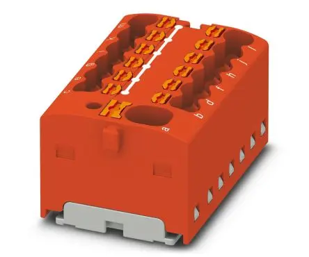 Produktfoto 1 von Phoenix Contact Verteilerblock 13-polig / 450V 17.5A, Polyamid Rot, IP20