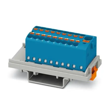 Produktfoto 1 von Phoenix Contact Verteilerblock 19-polig / 500V 17.5A, Polyamid Blau, IP20