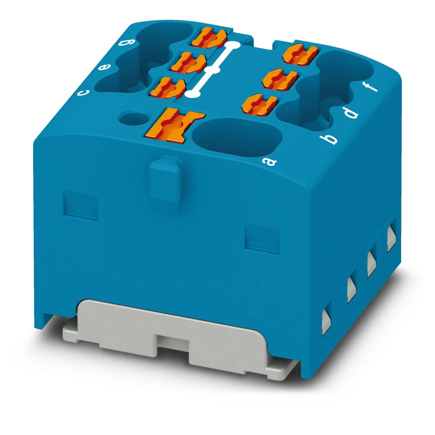 Produktfoto 1 von Phoenix Contact Verteilerblock 7-polig / 450 V 17.5A, Polyamid Blau, IP20
