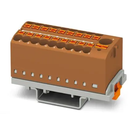 Produktfoto 1 von Phoenix Contact Verteilerblock 19-polig / 690V 24A, Polyamid Schwarz, IP20
