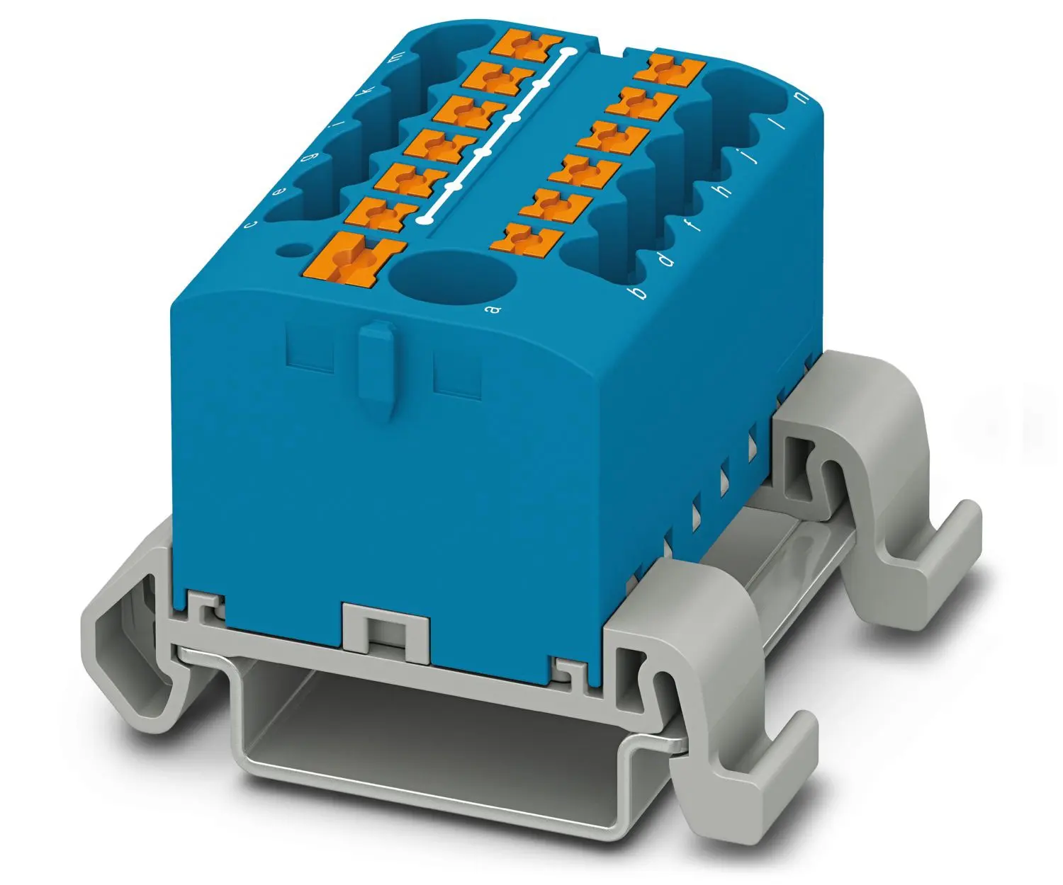 Produktfoto 1 von Phoenix Contact Verteilerblock 13-polig / 690 V 24A, Polyamid Blau, IP20