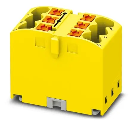 Produktfoto 1 von Phoenix Contact Verteilerblock 6-polig / 450V 24A, Polyamid Weiß, IP20