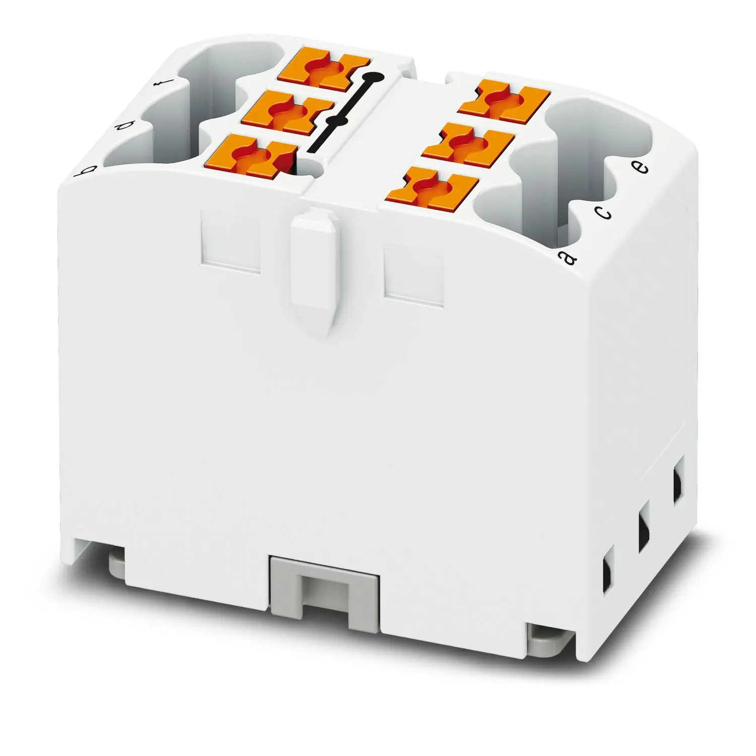 Produktfoto 1 von Phoenix Contact Verteilerblock 6-polig / 450 V 24A, Polyamid Weiß, IP20