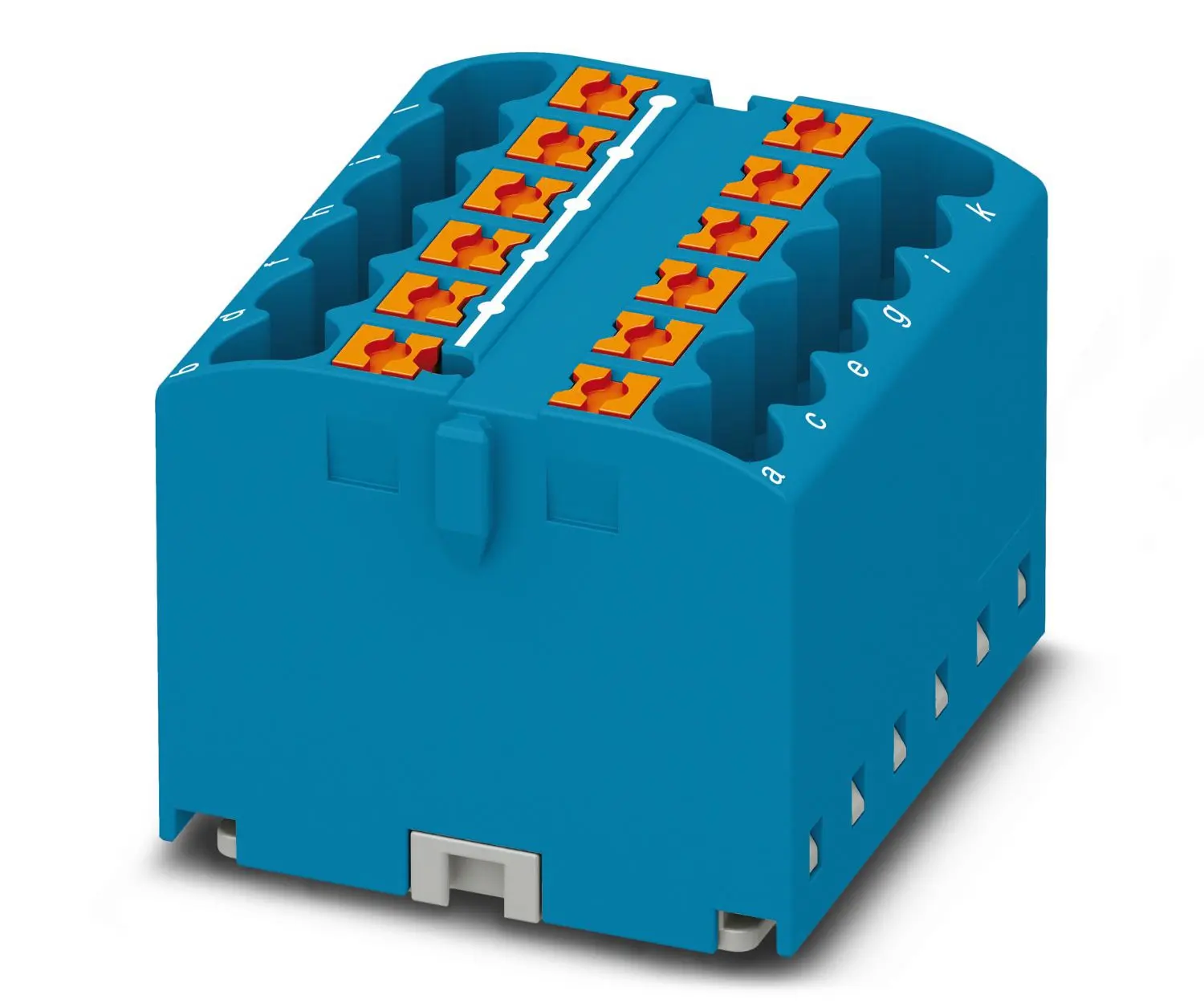 Produktfoto 1 von Phoenix Contact Verteilerblock 12-polig / 450 V 24A, Polyamid Blau, IP20