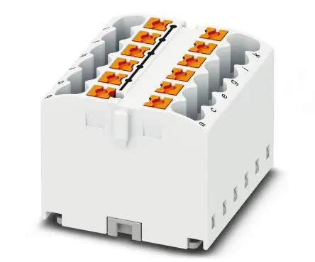 Produktfoto 1 von Phoenix Contact Verteilerblock 12-polig / 450V 24A, Polyamid Rot, IP20
