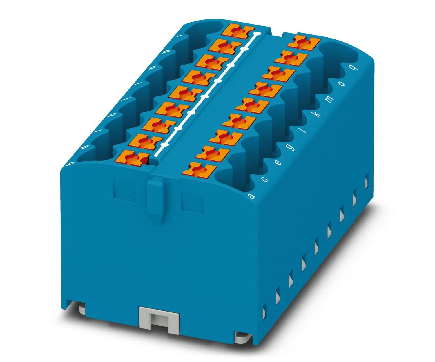 Produktfoto 1 von Phoenix Contact Verteilerblock 18-polig / 450 V 24A, Polyamid Blau, IP20