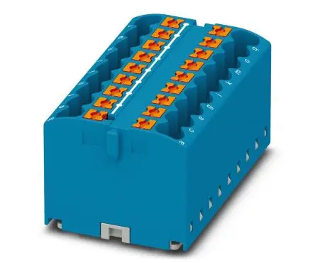 Phoenix Contact Verteilerblock 18-polig / 450V 24A, Polyamid Blau, IP20