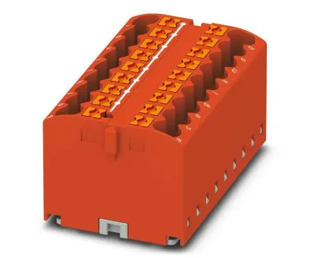 Phoenix Contact Verteilerblock 18-polig / 450V 24A, Polyamid Rot, IP20