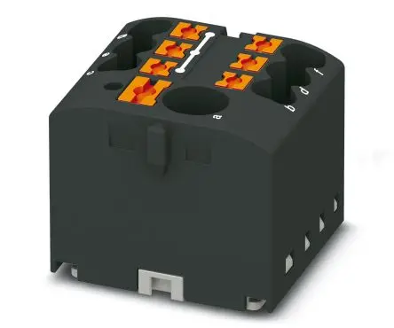 Produktfoto 1 von Phoenix Contact Verteilerblock 7-polig / 450V 24A, Polyamid Schwarz, IP20