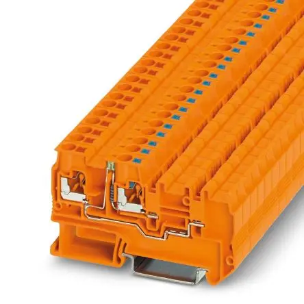 Produktfoto 1 von Phoenix Contact PTIO 1 Anschlussklemmenblock DIN-Schiene 3 Orange, 4mm², 24V Einsteck-Anschluss