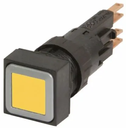 Produktfoto 1 von Eaton RMQ16 Drucktasten-Betätigungselement Ø 16 mm, Gelb Tastend Vierkant Vierkant Kunststoff, IP65