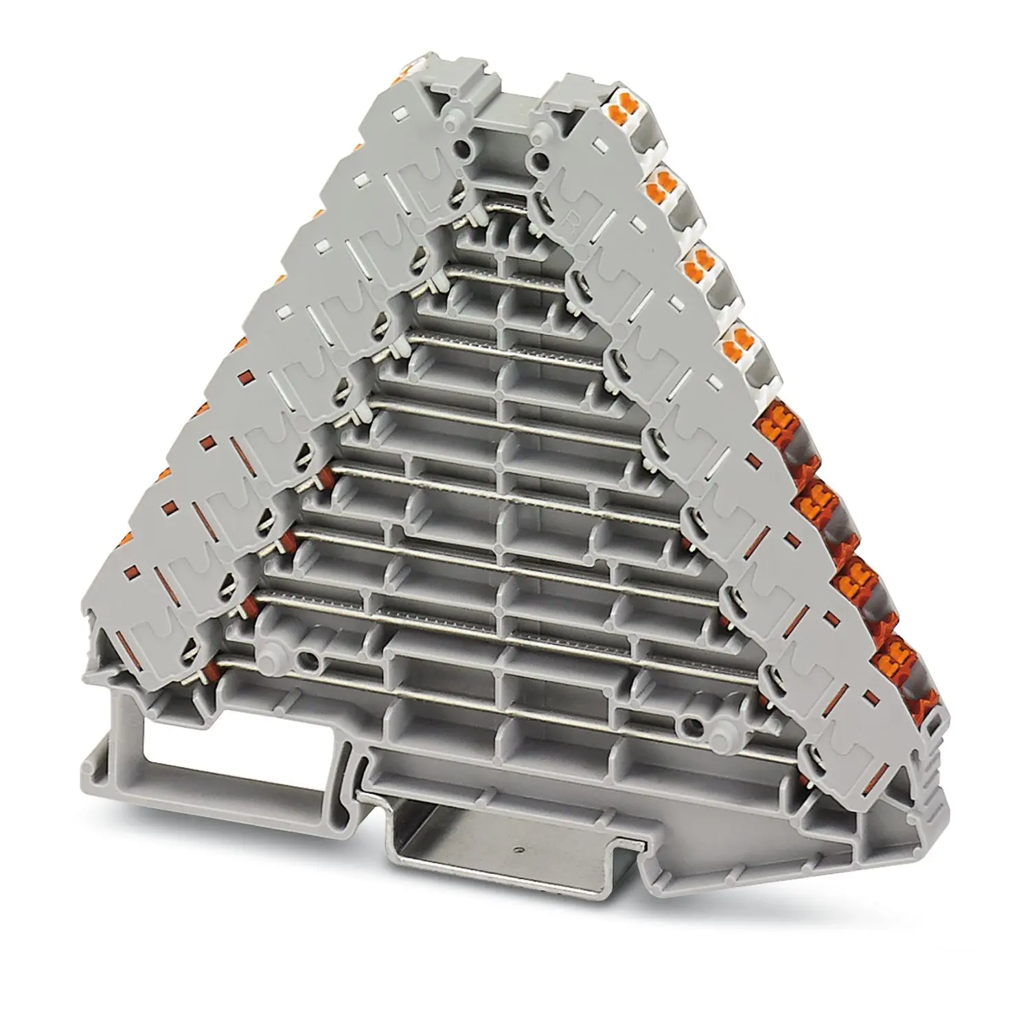 Produktfoto 1 von Phoenix Contact PTRV 8 /WHRD Anschlussklemmenblock DIN-Schiene 8 Grau, 0.14 to 2.5 mm², 250 V Einsteck-Anschluss