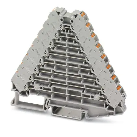 Produktfoto 1 von Phoenix Contact PTRV 8 /GY Anschlussklemmenblock DIN-Schiene 8 Grau, 0.14mm², 2.5 mm², 250V Einsteck-Anschluss