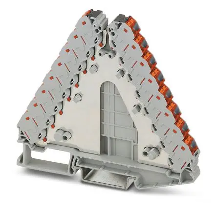 Produktfoto 1 von Phoenix Contact PTRVB 8-PV /RD Anschlussklemmenblock DIN-Schiene 8 Grau, 0.14mm², 2.5 mm², 250V Einsteck-Anschluss