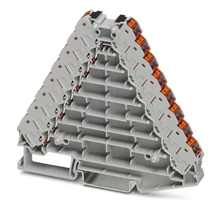 Produktfoto 1 von Phoenix Contact PTRV 8-PV /RD Anschlussklemmenblock DIN-Schiene 8 Grau, 0.14mm², 2.5 mm², 250V Einsteck-Anschluss