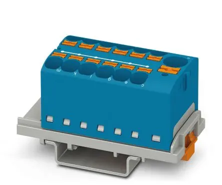 Produktfoto 1 von Phoenix Contact Verteilerblock 13-polig / 800V 24A, Polyamid Blau, IP20