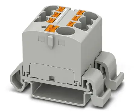 Produktfoto 1 von Phoenix Contact Verteilerblock 7-polig / 450V 24A, Polyamid Grau, IP20
