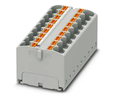 Produktfoto 1 von Phoenix Contact Verteilerblock 18-polig / 450V 32A, Polyamid Grau, IP20