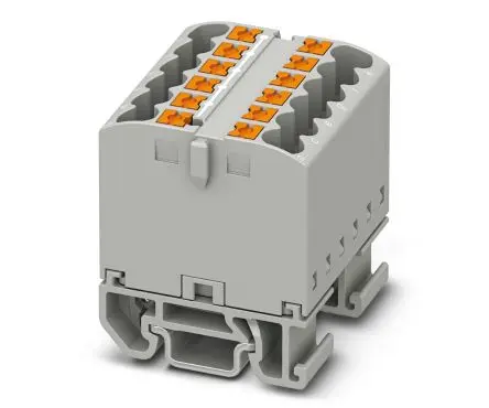 Produktfoto 1 von Phoenix Contact Verteilerblock 12-polig / 690V 24A, Polyamid Grau, IP20