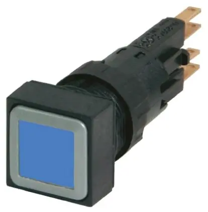 Produktfoto 1 von Eaton RMQ16 Druckschalter Ø 16 mm, Blau Tastend Vierkant Vierkant Kunststoff, IP65