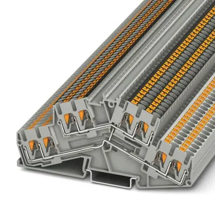 Produktfoto 1 von Phoenix Contact PTTBS 2.5-QUATTRO-PV Doppelstock Reihenklemmen 2 Grau, 0.14mm², 4 mm², 800V Einsteck-Anschluss