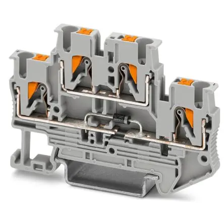Produktfoto 1 von Phoenix Contact PTTB 2.5-DIO/UL-UR Reihenklemme Grau, 0.14 → 4mm², 500 V / 500mA, Einstecken