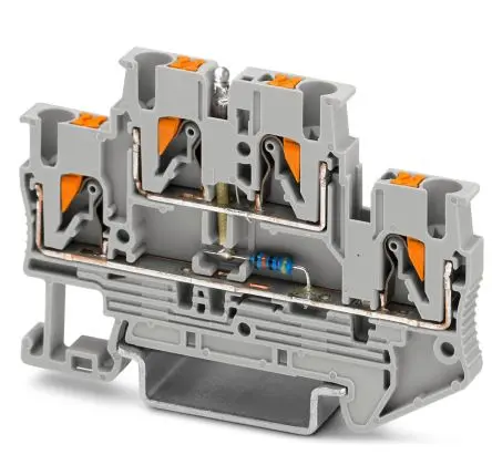 Produktfoto 1 von Phoenix Contact PTTB 2.5-LA 230 Doppelstock Reihenklemmen 2 Grau, 0.14mm², 4 mm², 500V Einsteck-Anschluss