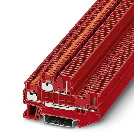 Produktfoto 1 von Phoenix Contact PTTB 1.5/S/2P RD Doppelstock Reihenklemmen 2 Rot, 0.14mm², 1.5 mm², 500V Einsteck-Anschluss