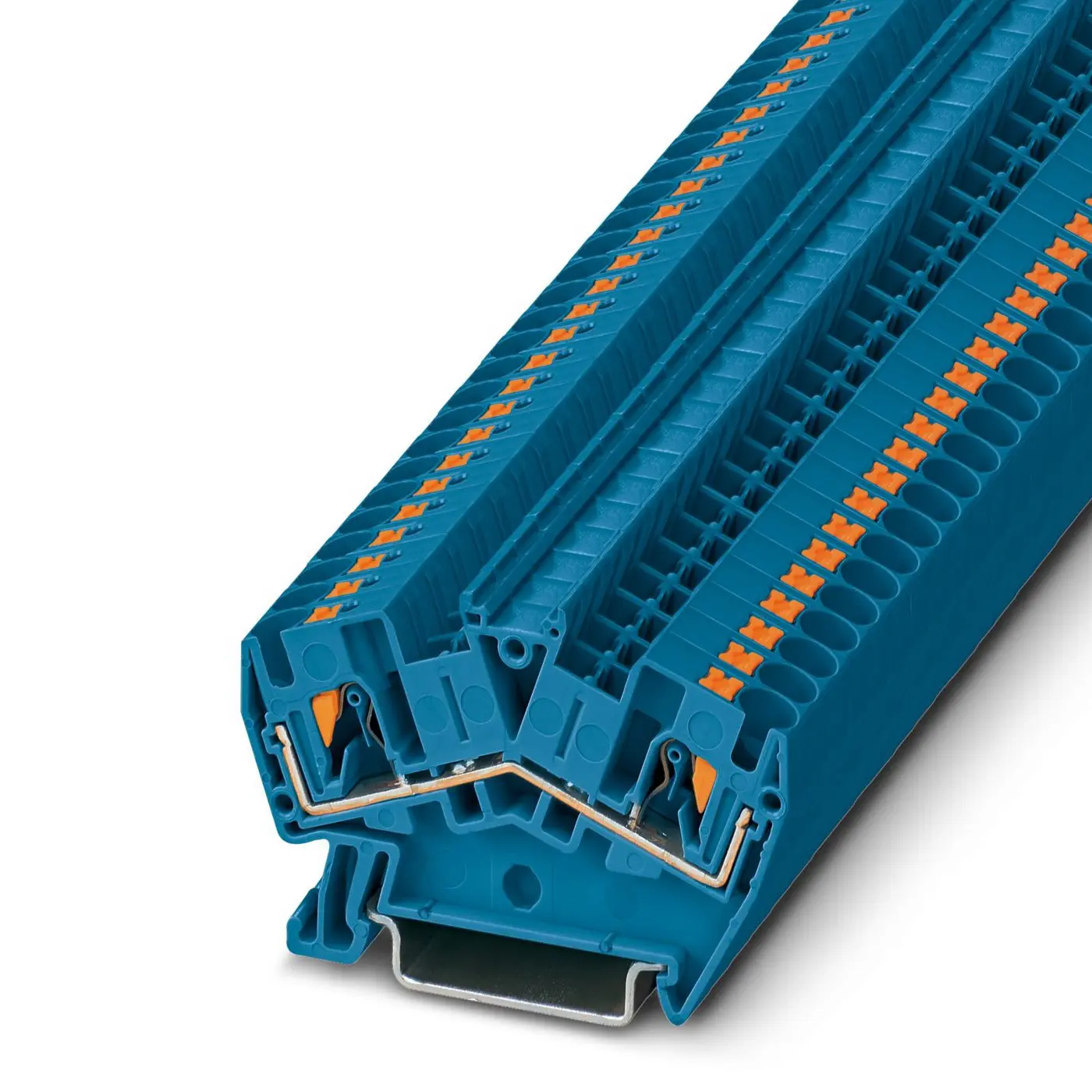 Produktfoto 1 von Phoenix Contact PTS 4 BU Anschlussklemmenblock für Durchkontaktierung 1 Blau, 0.2 to 6 mm², 800 V Einsteck-Anschluss