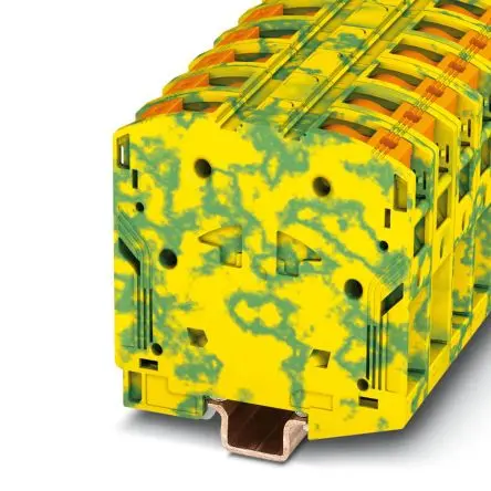 Produktfoto 1 von Phoenix Contact PTPOWER 50-PE Schutzleiterklemme 1 Gelb, Grün, 10mm², 70 mm², 1500V Schraubbefestigung