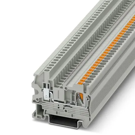 Produktfoto 1 von Phoenix Contact PTU 2.5 Anschlussklemmenblock für Durchkontaktierung 1 Grau, 0.14mm², 4 mm², 800V Einsteck-Anschluss