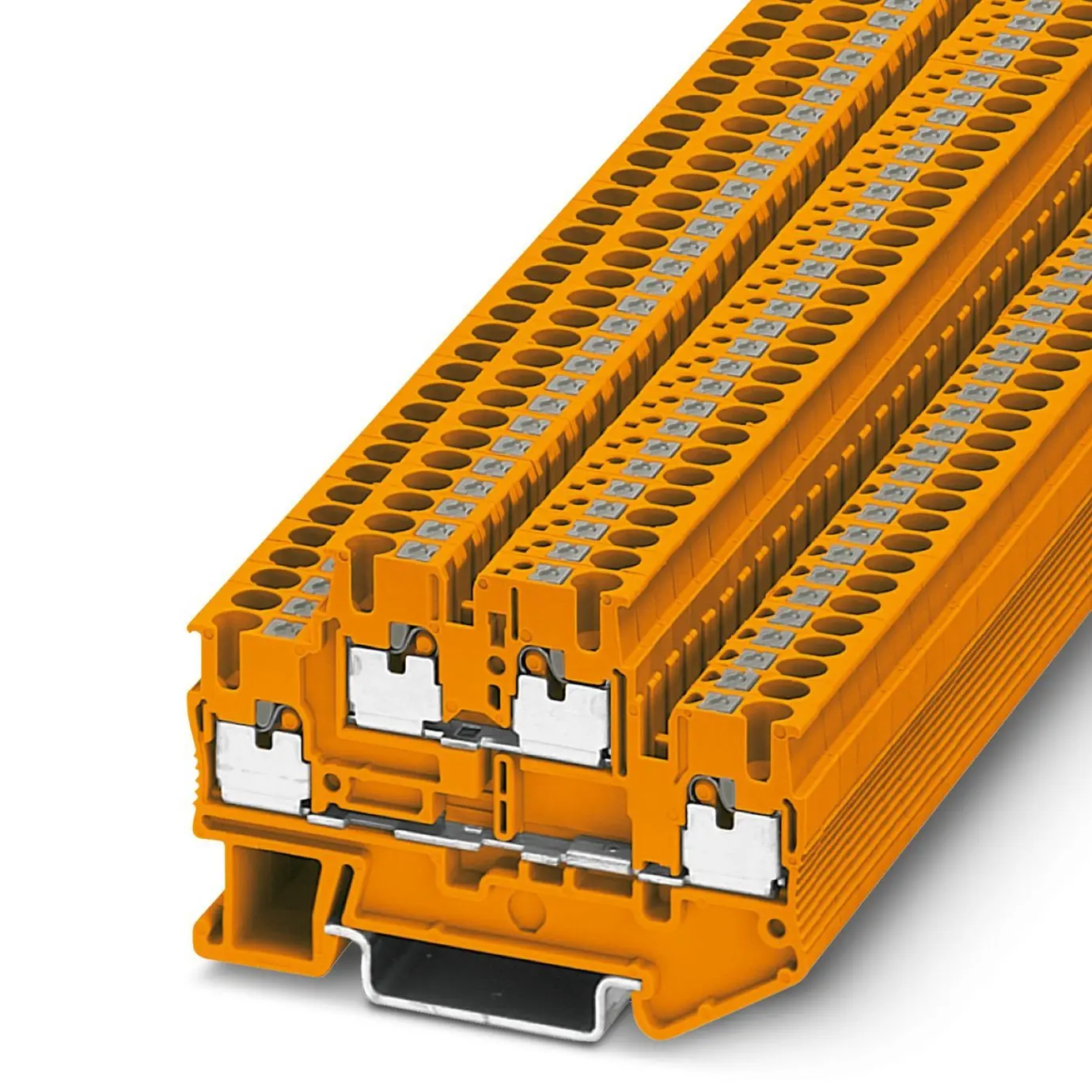Produktfoto 1 von Phoenix Contact PTTB 2.5 OG Doppelstock Reihenklemmen 2 Orange, 0.14 to 4 mm², 500 V Einsteck-Anschluss ATEX, IECEx