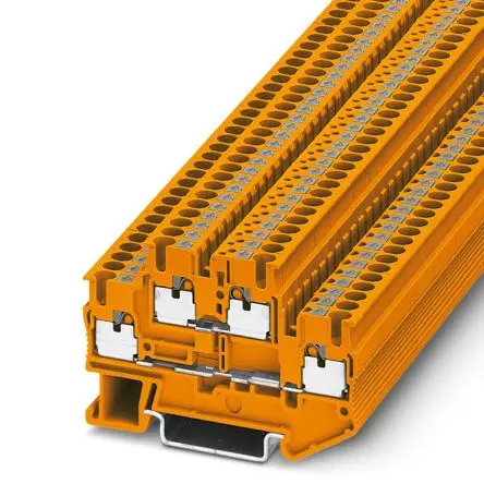 Produktfoto 1 von Phoenix Contact PTTB 2.5 OG Doppelstock Reihenklemmen 2 Orange, 0.14mm², 4 mm², 500V Einsteck-Anschluss ATEX, IECEx