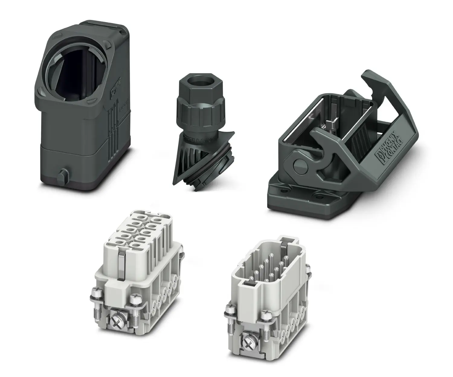 Produktfoto 1 von Phoenix Contact  HC-EVO Schwere Steckverbinder Steckverbindersatz, Buchse/Stecker 10-polig / 16A