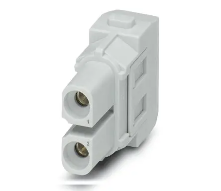 Produktfoto 1 von Phoenix Contact HC-M-02 Modul für robusten Stromversorgungsstecker Buchse, 2-polig 40A, Schraubanschlussklemme,